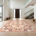 thumbnail image 1 of Design&I 2'x3' Ultra Soft Door Mat, Pink Boho Abstract Centerpiece Traditional Distressed Border None Fluffy Washable Easy Care Indoor rug for Bedside Entryway, 1 of 7
