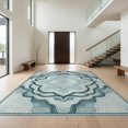 thumbnail image 1 of Design&I 2'x3' Ultra Soft Door Mat, Themed Abstract Beachy Nautical Wave Center Theme Aesthetic Ocean Flowing None Fluffy Washable Easy Care Indoor rug for Bedside Entryway, 1 of 7