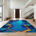 thumbnail image 1 of Design&I 2'x3' Washable Accent Rug Pet Friendly & Non-Slip Built-In Grip Pixel Biome Map Blocky Ore Motif Interlocking Block Cliff Volcano for Kitchen, Station, 1 of 7
