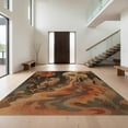 thumbnail image 1 of Design&I 2'x3' Washable Accent Rug Red Earthy Tones Abstract Skull Nature Artistic Blend of Surreal for Kitchen, Pet Station, Friendly & Non-Slip Built-In Grip, 1 of 7