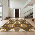 thumbnail image 1 of Design&I 2'x3' Washable Accent Rug Shaped Football Beast Retro Athletic Stripe Footboard Themed for Kitchen, Pet Station, Friendly & Non-Slip Built-In Grip, 1 of 7