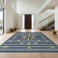 thumbnail image 1 of Design&I 2'x3' Washable Doormat Ultra-Thin & Non-Slip Skid-Resistant Fish Beachy Compass Maritime Navy Striped Border Bathroom Theme for Entryway, Indoor, 1 of 7