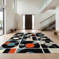 Entryway Color Schemes Design&I 2'x3' Washable Throw Rug Black Retro Vinyl Record Inspired ...