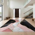 thumbnail image 1 of Design&I 2'x3' Washable Throw Rug Pink Blush Marble with Gold Veins Abstract Asymmetric Design Accents for Hallway, Laundry Room, Low Profile Daily Traffic Ready Accent, 1 of 7