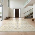 thumbnail image 1 of Design&I 3'x5' Ultra Soft Throw Mat, Beige Yellow Vintage Scroll Distressed Motif Traditional Farmhouse None Fluffy Washable Easy Care Indoor rug for Bedside Hallway, 1 of 7
