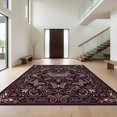 thumbnail image 1 of Design&I 3'x5' Ultra Soft Throw Mat, Butterfly Botanical Symbols Scroll Border Vintage Gothic Moth Playful Expressive None Fluffy Washable Easy Care Indoor rug for Bedside Hallway, 1 of 7