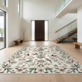 thumbnail image 1 of Design&I 3'x5' Ultra Soft Throw Mat, Delicate Flowering Branch Songbird Asian Inspired Botanical Accent None Fluffy Washable Easy Care Indoor rug for Bedside Hallway, 1 of 7