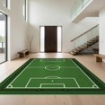 thumbnail image 1 of Design&I 3'x5' Ultra Soft Throw Mat, Penalty Detail Arc Border Door Center Goal Soccer Field Print Playful Expressive None Fluffy Washable Easy Care Indoor rug for Bedside Hallway, 1 of 7