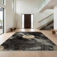 thumbnail image 1 of Design&I 3'x5' Ultra Soft Throw Mat, Retro Vinyl Record Music Distressed Groove Ring Border Circle Flowing Dynamic None Fluffy Washable Easy Care Indoor rug for Bedside Hallway, 1 of 7