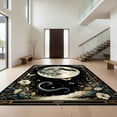 thumbnail image 1 of Design&I 3'x5' Ultra Soft Throw Mat, Snake Witchy Mystical Moon With Celestial Vintage Star Frame None Fluffy Washable Easy Care Indoor rug for Bedside Hallway, 1 of 7