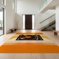 thumbnail image 1 of Design&I 3'x5' Ultra Soft Throw Mat, Vinyl Vintage Record Music Player Motif Retro Soundwave Round None Fluffy Washable Easy Care Indoor rug for Bedside Hallway, 1 of 7