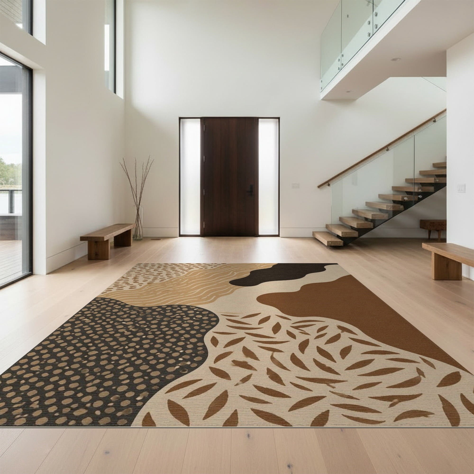 Signage Rug Design&I 3'x5' Washable Accent Rug Pet Friendly & Non-Slip Built-In ...