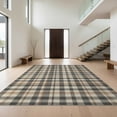 thumbnail image 1 of Design&I 3'x5' Washable Accent Rug Pet Friendly & Non-Slip Built-In Grip Fall Gingham Doormat Checkered Layout Harvest Stripe Border Door for Bedroom, Walk-in Closet, 1 of 7