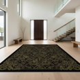 thumbnail image 1 of Design&I 3'x5' Washable Area Rug Low Profile & Durable Daily Traffic Ready Bamboo Sofa Snake Vintage Boho Damask Gothic Bird Motif Scroll for Home Office, Hallway, 1 of 7
