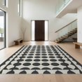 thumbnail image 1 of Design&I 3'x5' Washable Area Rug Low Profile & Durable Daily Traffic Ready Door Curved Checkerboard Geometric Contemporary Decorative Front for Home Office, Hallway, 1 of 7