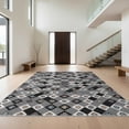 thumbnail image 1 of Design&I 3'x5' Washable Area Rug Low Profile & Durable Daily Traffic Ready Plaid With Diagonal Buffalo Check And Boho Accents Checkered Flowing Dynamic for Home Office, Hallway, 1 of 7