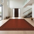 thumbnail image 1 of Design&I 3'x5' Washable Area Rug Rich Terracotta Geometric Elegance Intricate with Classic Borders for Home Office, Hallway, Low Profile & Durable Daily Traffic Ready, 1 of 7