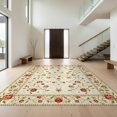 thumbnail image 1 of Design&I 4'x6' Ultra Soft Area Rug, Beige Boho Abstract Vintage Geometric Mosaic Solid Minimalist None Fluffy Washable Non Shedding for Bedroom Living Room Home Office, 1 of 7