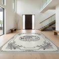 thumbnail image 1 of Design&I 4'x6' Ultra Soft Area Rug, Classic Farmhouse Lettering Adorned With Corner Botanical Sprigs None Fluffy Washable Non Shedding for Bedroom Living Room Home Office, 1 of 7