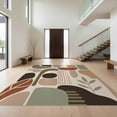 thumbnail image 1 of Design&I 4'x6' Ultra Soft Area Rug, Earthy Tones Geometric Abstract Design Contemporary Artistic Shapes with Natural Motifs Fluffy Washable Non Shedding for Bedroom Living Room Home Office, 1 of 3