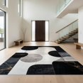 thumbnail image 1 of Design&I 4'x6' Ultra Soft Area Rug, Floorcarpet Abstract Interlocking Shapes Neutral Monochrome Accessories None Fluffy Washable Non Shedding for Bedroom Living Room Home Office, 1 of 7