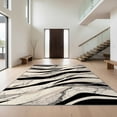 thumbnail image 1 of Design&I 4'x6' Ultra Soft Area Rug, Floorcarpet Minimalist Fluid Bands Asymmetrical Motion Accessories None Fluffy Washable Non Shedding for Bedroom Living Room Home Office, 1 of 7