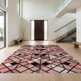 Geometric Border Rug Design Design&I 4'x6' Ultra Soft Area Rug, Geometric Interlocking Lattice ...