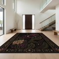 thumbnail image 1 of Design&I 4'x6' Ultra Soft Area Rug, Gold Deep Burgundy Celestial Garden Design Elegant Floral and Astral Motifs Fluffy Washable Non Shedding for Bedroom Living Room Home Office, 1 of 7