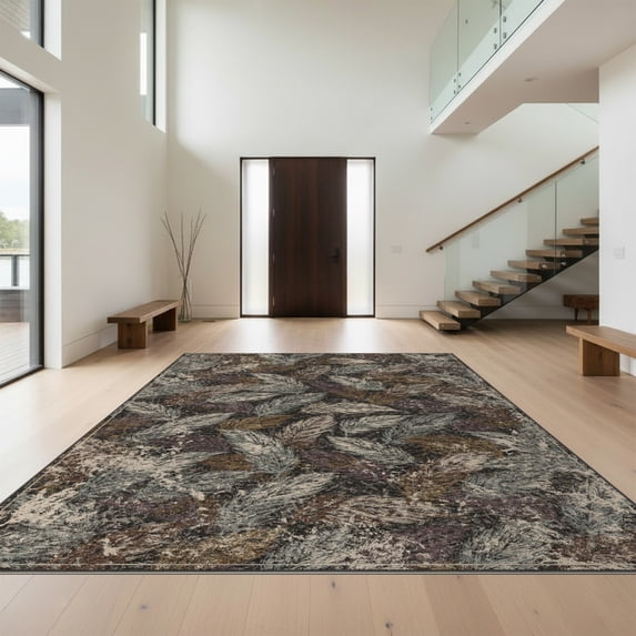 Design&I 4'x6' Ultra Soft Area Rug, Long Hallway Faded Transitional Featuring Scattered Motif Entryway None Fluffy Washable Non Shedding for Bedroom Living Room Home Office