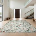 thumbnail image 1 of Design&I 4'x6' Ultra Soft Area Rug, Oval Vintage Dining Trailing Vines Distressed Faded Wildflower None Fluffy Washable Non Shedding for Bedroom Living Room Home Office, 1 of 7