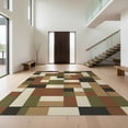 thumbnail image 1 of Design&I 4'x6' Ultra Soft Area Rug, Patchwork Interlocking Block Farmhouse Tiled Artwork Large Geometric None Fluffy Washable Non Shedding for Bedroom Living Room Home Office, 1 of 7