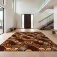 thumbnail image 1 of Design&I 4'x6' Ultra Soft Area Rug, Record Vinyl Retro Circular Records Cream Graphic Music Cd Disc None Fluffy Washable Non Shedding for Bedroom Living Room Home Office, 1 of 7