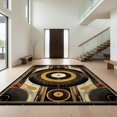 thumbnail image 1 of Design&I 4'x6' Ultra Soft Area Rug, Record Vinyl Retro Music Symmetrical Abstract Disc Cd Shape Round None Fluffy Washable Non Shedding for Bedroom Living Room Home Office, 1 of 7