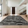thumbnail image 1 of Design&I 4'x6' Washable Area Rug Black White Abstract Streaks Design Contemporary Artistic Streak Versatile for Reading Nook, Bedroom, Pet Friendly & Non-Slip Built-In Grip, 1 of 7