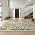 thumbnail image 1 of Design&I 4'x6' Washable Area Rug Farmhouse Vintage Faded Geometric Band Entryway Boho Bathroom for Dorm Room, Living Apartment, Flatweave Daily Traffic Ready, 1 of 7