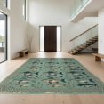 thumbnail image 1 of Design&I 4'x6' Washable Area Rug Fish Fishing Cabin Vintage Tackle Border Clownfish Lake Trout for Home Office, Under Desk, Snag-Free Skid-Resistant Medium, 1 of 7