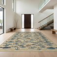 thumbnail image 1 of Design&I 4'x6' Washable Area Rug Flatweave Daily Traffic Ready Fishing Cabin School Waves Icons Clownfish Lake Trout Pinecone Fish Flowing for Dorm Room, Living Apartment, 1 of 7