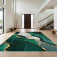thumbnail image 1 of Design&I 4'x6' Washable Area Rug Snag-Free Skid-Resistant Medium Round Abstract Interlocking Veined Borders Swirl Center Minimalist for Home Office, Under Desk, 1 of 7