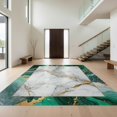 thumbnail image 1 of Design&I 4'x6' Washable Area Rug Snag-Free Skid-Resistant Medium Round Abstract Veined Motif Interlocking Border Swirl Center for Home Office, Under Desk, 1 of 7
