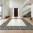 thumbnail image 1 of Design&I 4'x6' Washable Area Rug Snag-Free Skid-Resistant Medium Traditional Greek Key Meander Interlocking Border Geometric Motif for Home Office, Under Desk, 1 of 7