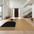 thumbnail image 1 of Design&I 5'x7' Ultra Soft Area Rug, Beige Black Geometric Elegance with Bold Accents Contemporary Art Inspired Design, Fluffy Washable Non Shedding for Bedroom Living Room Home Office, 1 of 3