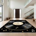 thumbnail image 1 of Design&I 5'x7' Ultra Soft Area Rug, Circle Retro Vinyl Record Vintage Music Note Grooved Disc Motif None Fluffy Washable Non Shedding for Bedroom Living Room Home Office, 1 of 7
