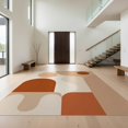thumbnail image 1 of Design&I 5'x7' Ultra Soft Area Rug, Earthy Tones Abstract Geometry Modern Geometric Circles and Curves Design Fluffy Washable Non Shedding for Bedroom Living Room Home Office, 1 of 3