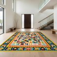 thumbnail image 1 of Design&I 5'x7' Ultra Soft Area Rug, Geometric Patchwork Abstract Stars Zigzag Motifs Patterned None Fluffy Washable Non Shedding for Bedroom Living Room Home Office, 1 of 7