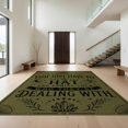 thumbnail image 1 of Design&I 5'x7' Ultra Soft Area Rug, Olive Green Mystical Typography Whimsical Eye and Moon Design Fluffy Washable Non Shedding for Bedroom Living Room Home Office, 1 of 3
