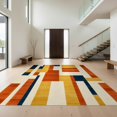thumbnail image 1 of Design&I 5'x7' Ultra Soft Area Rug, Patchwork Abstract Geometric Contemporary Block Large Patterned None Fluffy Washable Non Shedding for Bedroom Living Room Home Office, 1 of 7