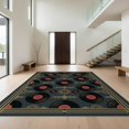 thumbnail image 1 of Design&I 5'x7' Ultra Soft Area Rug, Record Retro Disc Concentric Groove Border Soundwave Music Cd Vinyl Playful None Fluffy Washable Non Shedding for Bedroom Living Room Home Office, 1 of 7