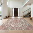 thumbnail image 1 of Design&I 5'x7' Ultra Soft Area Rug, Romantic Floral Emblem Curling Vine Motif Delicate Pink Black None Fluffy Washable Non Shedding for Bedroom Living Room Home Office, 1 of 7