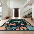 thumbnail image 1 of Design&I 5'x7' Ultra Soft Area Rug, Sea Turtle Ocean Life With Whale Crab And Marine Animal Border None Fluffy Washable Non Shedding for Bedroom Living Room Home Office, 1 of 7