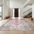 thumbnail image 1 of Design&I 5'x7' Ultra Soft Area Rug, Vintage Floral Distressed Symmetrical Petal Design Decorative None Fluffy Washable Non Shedding for Bedroom Living Room Home Office, 1 of 7